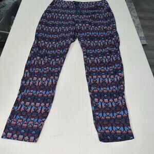 Patagonia Aztec Tribal Snap T Synchilla Fleece Pants Wmns Sz Small Purple Pink